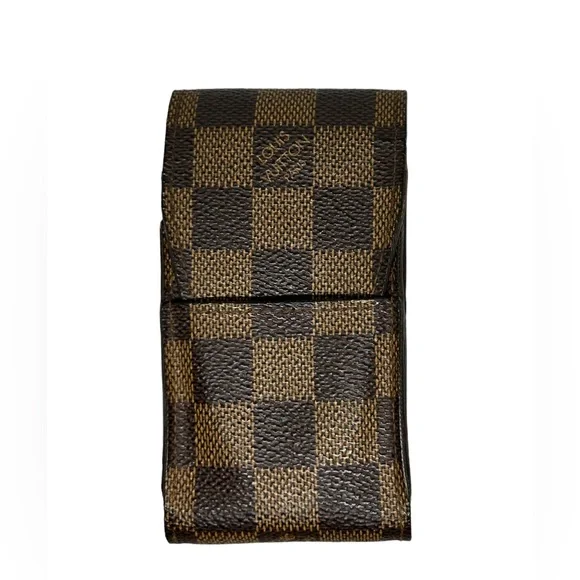 LOUIS VUITTON EUC VINTAGE DAMIER EBENE CASE - Picture 1 of 14